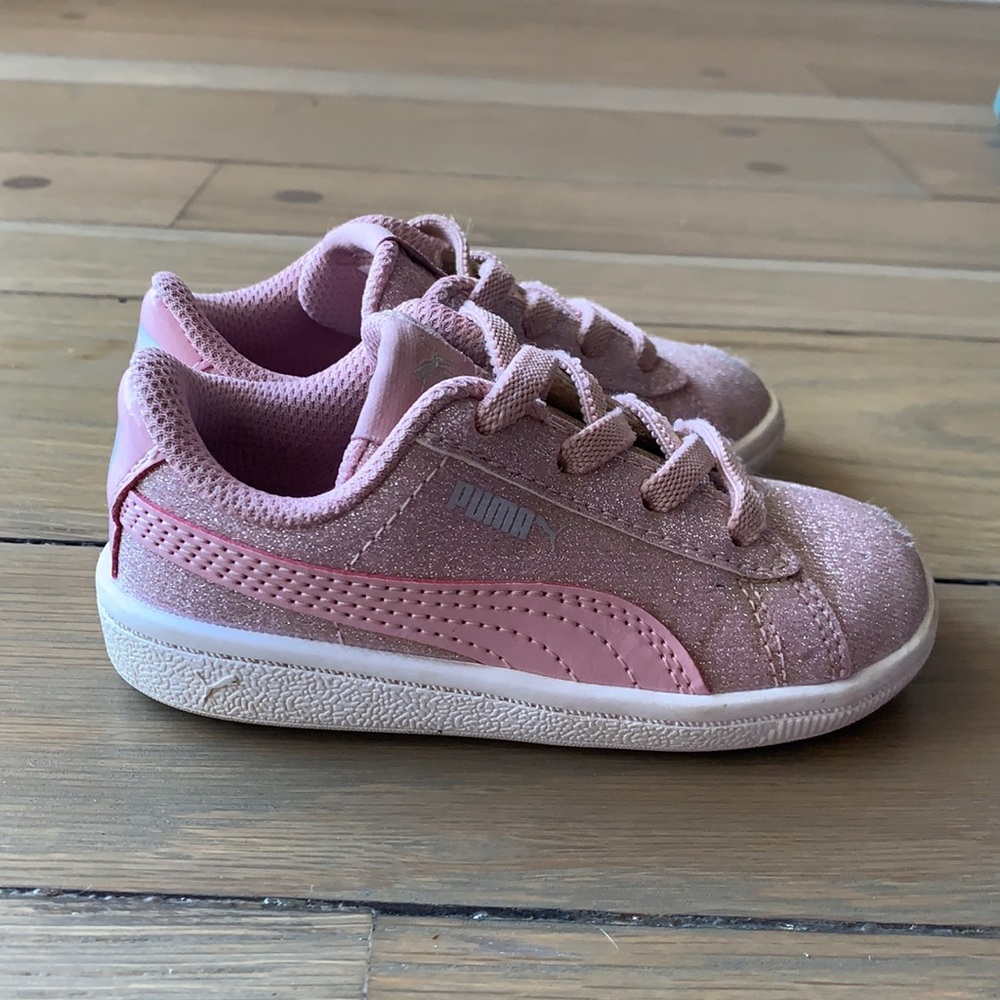 Puma sparkling pink slip on shoes